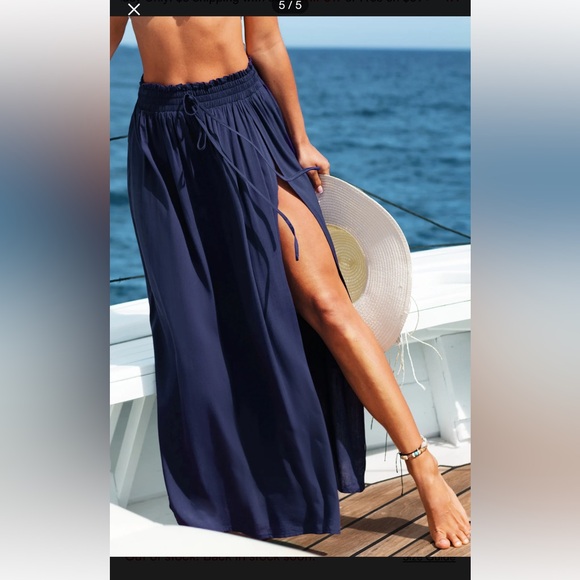Cupshe Other - Cupshe Navy Swim Cover-Up Skirt